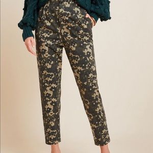 Anthropologie Amadi Floral Camo Trousers